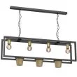 LUMINEX 5368 żyrandol Flores black/gold 4xE27