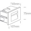 ONE LIGHT 68064/AN/W Simi 2 wpust ścienny antracyt LED 3000K 3,6W IP65