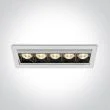 ONE LIGHT 51506B/W/W Rodi biały wpuszczany downlight z odbłyśnikiem ciemny chrom COB LED 3000K 20W