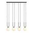 EMIBIG 1112/4 LAMPA WISZĄCA GLAM 4 BLACK/OPAL