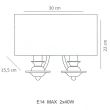 WYPRZEDAŻ BERELLA LIGHT BL1379 Adozo Wall 2 Kinkiet Chrom E14