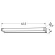 CANDELLUX 20-40800 MODERNO KINKIET 7W LED 40 CM STAL NIERDZEWNA POLEROWANA/AKRYL