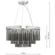 DAR GIO0510 GIOVANA 5LT 3 TIER PENDANT POL CHR/ SMOKED