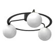 LUMINEX 5668 plafon Ballo black/gold 3xE27