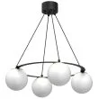 LUMINEX 5673 żyrandol Ballo round black/gold 4xE27