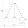 LUMINEX 5673 żyrandol Ballo round black/gold 4xE27