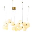 Step into design DP0254-800 Lampa wisząca CORALLI-80 biało-mosiężna 80 cm