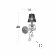 KOLARZ 1301.61.4.SPT PISANI CRYSTAL lampa ścienna