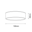 ANTIGO Plafon Tottori IL - Biały IP44 (100 mm) 4000K 8576