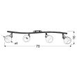 CANDELLUX 94-07162 ALABASTER LISTWA 4X40W G9 SATYNA+CHROM