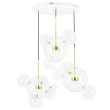 King Home XCP9148-3A Lampa wisząca CAPRI DISC 3 złota - 180 LED, aluminium, szkło
