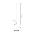 MOOSEE MSE1501100573 lampa ścienna ESPADA złota
