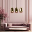 LIGHT PRESTIGE LP-0110/3L GD Metalowa lampa wisząca Nilo złota 3xGU10