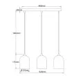 LIGHT PRESTIGE LP-0110/3L GD Metalowa lampa wisząca Nilo złota 3xGU10