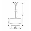 CANDELLUX 31-21656 RUBEN LAMPA WISZĄCA CZARNY 1X60 E27 ABAŻUR ORZECHOWY+CZARNY