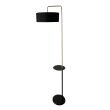 CANDELLUX 51-00026 IMPACT LAMPA PODŁOGOWA CZARNY+ZŁOTY MATOWY 1X40W E27 ABAŻUR CZARNY
