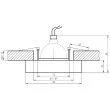 CANDELLUX 2244351 SS-16 CH/BK MR16 CHROM oczko sufitowe lampa sufitowa STAŁA KWADRATOWA SZKŁO CZARNE
