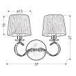 CANDELLUX 22-21564 CLARA KINKIET 2X40W E14 CHROM / BIAŁY