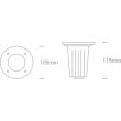 ONE LIGHT 69006G Demiri wpust ze stali nierdzewnej 316 z oprawką GU10 M16 IP67 GU10 35W