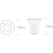 ONE LIGHT 69006G Demiri wpust ze stali nierdzewnej 316 z oprawką GU10 M16 IP67 GU10 35W