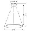 CANDELLUX 31-64646 LUNE LAMPA WISZĄCA 40 OKRĄGŁY 25W LED 4000K CHROM