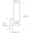ONE LIGHT 60106/C Anavra chromowana oprawa łazienkowa IP44 40W E14