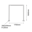 ANTIGO Lampa stojąca ogrodowa Taketa - Antracyt (1640 mm) 9934