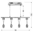 CANDELLUX 34-25708 PRISMA ZWIS 4X3W LED CHROM