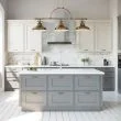 ELSTEAD Emery QZ-EMERY3P-WS 3 Light Island Chandelier - Weathered Brass