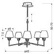 CANDELLUX 35-10646 TOGO LAMPA WISZĄCA 5X40W G9 NIKIEL MAT PROMOCJA