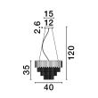LUCES EXCLUSIVAS LE43564 ACATEN lampa wisząca