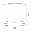 CANDELLUX 2275949 TUBA LAMPA SUFITOWA 9W LED 8,8/7,5 DREWNO+CZARNY 4000K