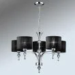 AZZARDO 1976-5P-BK / AZ0499 Impress 5 (black) Żyrandol