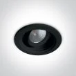 ONE LIGHT 11112H/B/W Aliweri czarny wpust z wymiennymi pierścieniami COB LED 3000K 12W