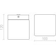 RENDL R12198 ESICA SQ sufitowa szkło opalowe/chrom 230V LED 6W IP44 3000K