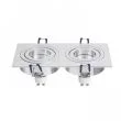 RENDL R12712 PASADENA GU10 SQ II wpuszczana aluminium szczotkowane 230V GU10 2x50W