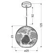 CANDELLUX 31-70586 BENE LAMPA WISZĄCA 25 KULA S 1X60W E27 AŻUROWY BIAŁY
