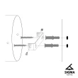 SIGMA 33662 kinkiet Piano czarny mosiądzowany