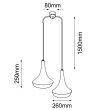 ANTIGO Lampa wisząca Mahaka 2 - Biała (500 mm) 5176
