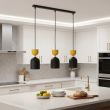 EMIBIG 1739/3 GAUDI 3 BLACK ORANGE Lampa wisząca