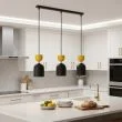 EMIBIG 1739/3 GAUDI 3 BLACK ORANGE Lampa wisząca