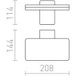 RENDL R11947 RINA ścienna antracyt 230V LED 12W IP65 3000K