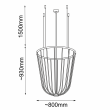ANTIGO Lampa wisząca no. moon O Z - Czarna (800 mm) 5143