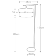 ELSTEAD BALANCE-FL-BKPN Lampa podłogowa Balance - 1 źródło światła - Czarna z polerowanym niklem