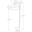 ELSTEAD BALANCE-FL-BKPN Lampa podłogowa Balance - 1 źródło światła - Czarna z polerowanym niklem