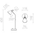 RENDL R12512 ROSITA stołowa czarna/złota 230V LED GU10 9W