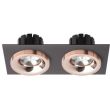 RENDL R13258 SHARM SQ II wpuszczana czarna miedź/miedź 230V LED 2x10W 24° 3000K