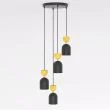 EMIBIG 1739/4PREM GAUDI 4PREM BLACK ORANGE Lampa wisząca