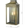 DAR VAP5245 VAPOUR 1LT COACH LTN WEATHERED BRASS IP44
