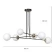 EMIBIG 966/6 OGNIS 6 BLACK LAMPA WISZĄCA